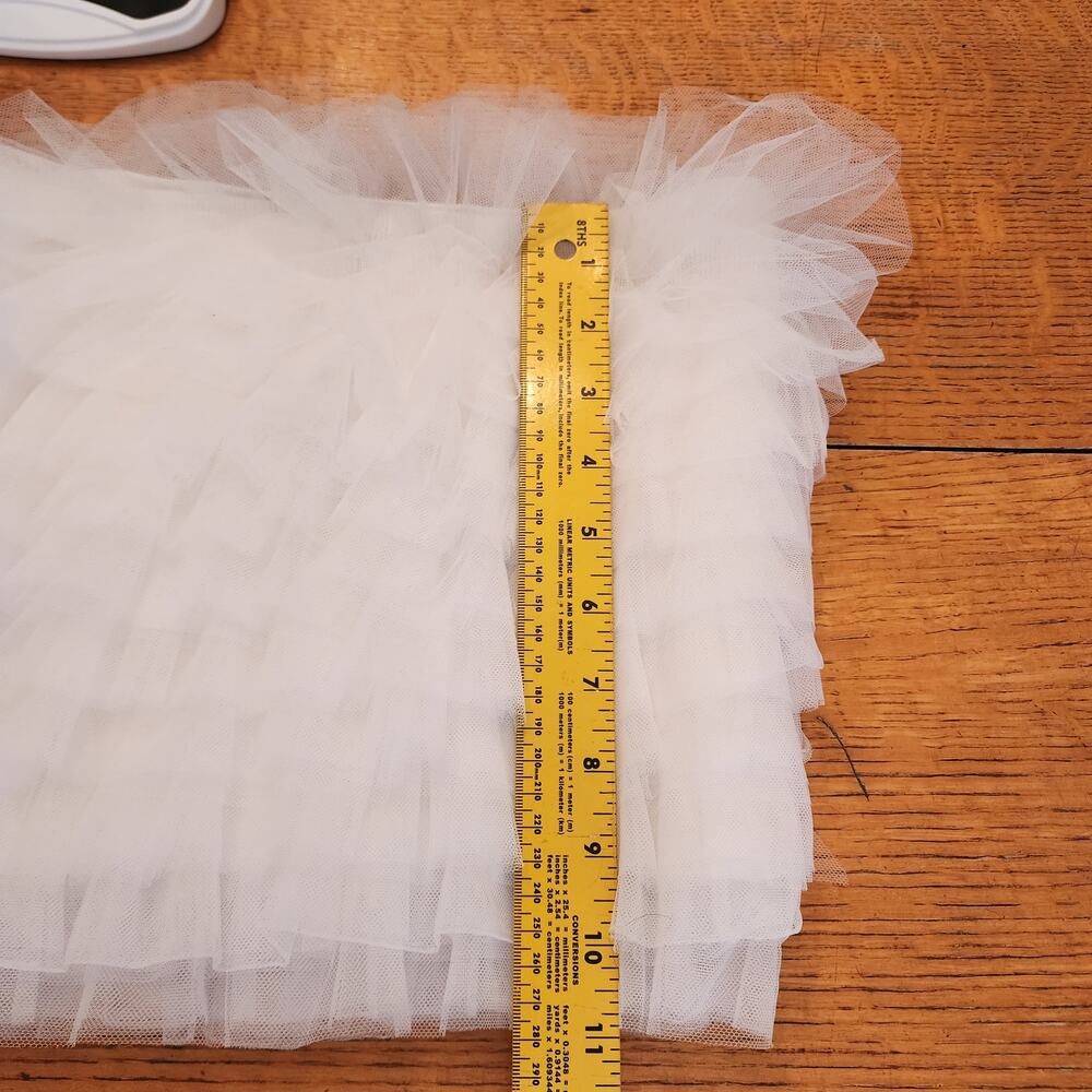 Alkemy White Tulle Ruffle Strapless Bandeau Top Medium NWT Fairycore